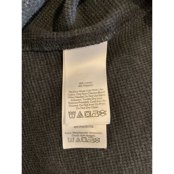 Eddie Bauer Waffle Knit Thermal Layer Long Sleeve Men’s Medium Gray Sweater - Picture 4 of 6